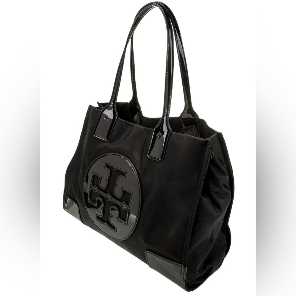 Tory Burch Black Nylon Small Ella Tote - Picture 2 of 16